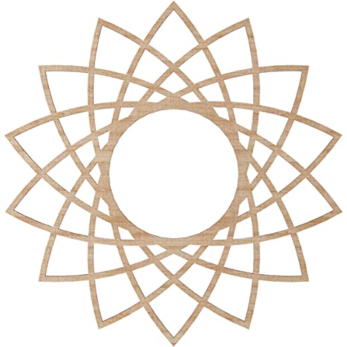 Image of Ekena Millwork 18 inchOD x 6 7 /8 inchID x 3 /8 inchT Eleanor Wood Fretwork Pierced Ceiling Medallion, Alder