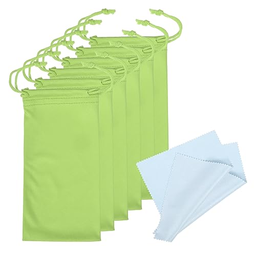 Image of PATIKIL Microfiber Glasses Bag, Sunglasses Pouch Eyeglass Bag Soft Sunglass Case with Eyeglasses Cleaning Cloth