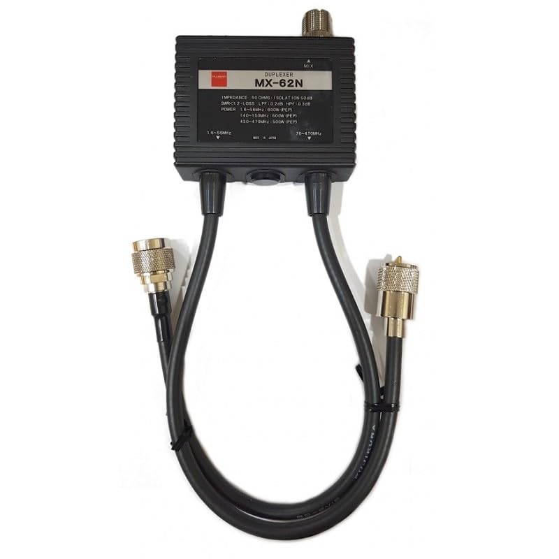 Perdita del segnale a bassa frequenza: inferiore a 0,2 dB - Perdita di segnale per la gamma alta: inferiore a 0,3 dB - Attenuazione interbanda: oltre 50 dB - ROS: inferiore a 1,2:1