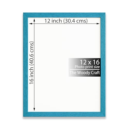 Image of Photo Frame 12x16 inch | Blue Photo Frames For Wall That Adds Vibrancy | Wall Photo Frames For Home Decoration | Wooden Frame With Simple Elegance | Vintage Photo Frame For Classic Walls