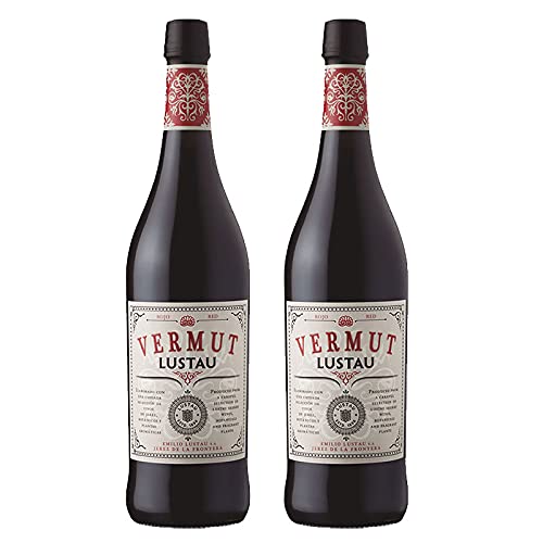 Vermut Rojo Lustau de 75 cl - Elaborado en Jerez - Bodegas Grupo Caballero (Pack de 2 botellas)