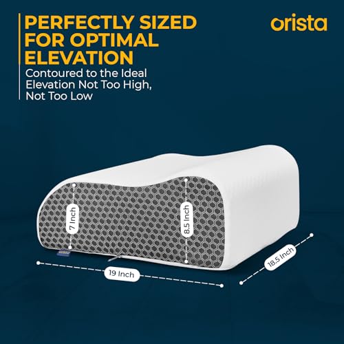 Image of Orista Contour Leg Elevation Pillow I Orthopedic Memory Foam Wedge for Pain Relief, Swelling, Varicose Veins & Post-Surgery Recovery I Washable Cover & 2-Year Warranty