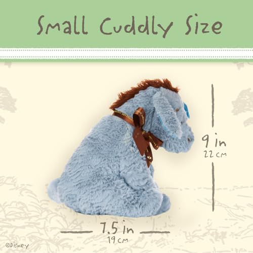 Disney Baby Classic Winnie the Pooh and Friends Stuffed Animal, Eeyore 9 Inches, 1 Count (Pack of 1), Gray,brown,blue3