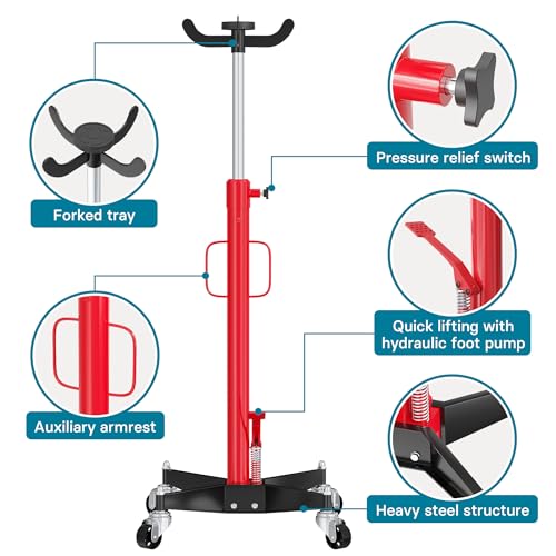 Hydraulic Gearbox Jack for 110-190cm & max. 500kg, holds Transmissions, Fuel Tanks, etc. - Image 5