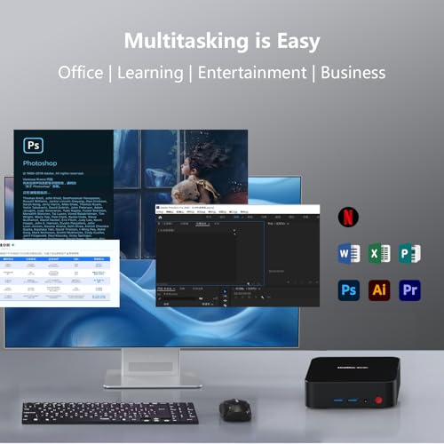 Image of Colorful Mini PC,16GB DDR4 512GB SSD,12th Gen Alder Lake N100 (up to 3.4GHz) Mini Desktop with PWM Smart Quiet Fan,Support 4K Quad Display,WiFi,BT,HDMI,Gigabit Ethernet for Home /Business /Office