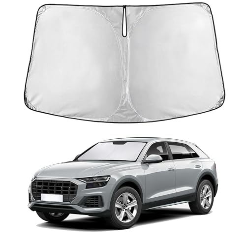 Image of EcoNour Windshield Sunshade Compatible for Audi Q8 2019-2024 2025 2026, Sun Visor for Front Windshield & Window Sun Shade Cover, UV Heat Blocker & Protector, Car Accessories
