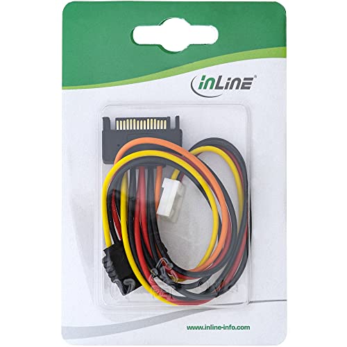 InLine 29691 Cable de energía SATA 15 pines macho a hembra miniatura 2