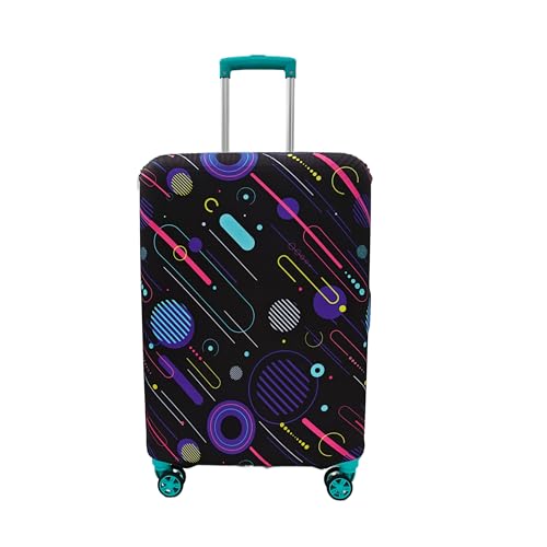 Image of Printed Luggage Cover for Traveling Bag & Suitcase - Stretchable & Scratchproof Trolley Protector with Velcro Lock & Lightweight Washable Material(Suitcase Bag Not Included, Only Cover in Product)