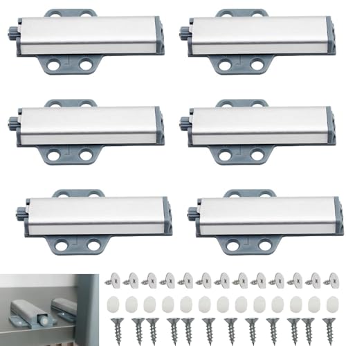 6 Stück Drucktüröffner Magnet, Push to Open Türöffner, Drucköffner, Türdämpfer, Drucktüröffner Push to Open, Drucktüröffner Schublade für IKEA BESTA Schrank, Ikea pax Push to Open Türen Tip On