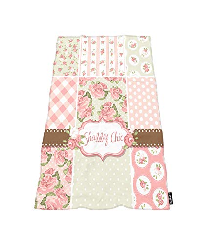 Moslion Comfy Bath Towels Sweet Pink Shabby Chic Soft Bathing/Beach/Camping Towel for Women Men Girls Boys Large Size 64x32 Inches