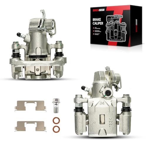 Image of Torchbeam Rear Brake Calipers Set for Kia Spectra 2005-2009, Hyundai Elantra 2005-2006, Hyundai Tiburon 2004-2008, Kia Spectra5 2005-2009, Rear Left Right Calipers with Bracket 19B3302+19B3303
