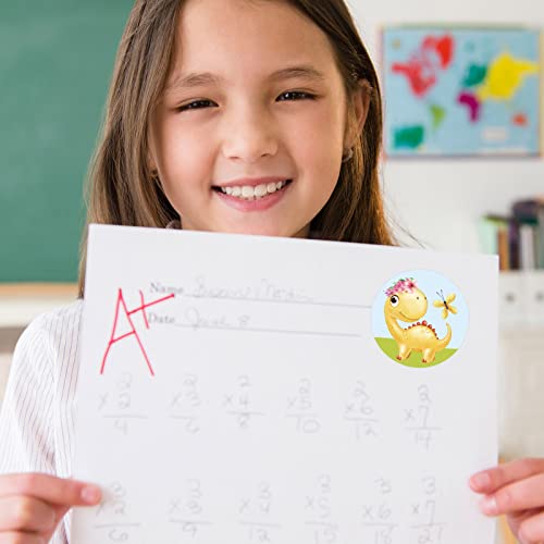 Dinosaur Stickers For Kids 500Pcs Birthday Classroom Dinosaur Party Favor Supply Roll Sticker Reward Decoration #TOP7