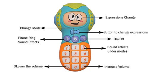 Image of Crackles Cute Face Expression Changer Musical Mobile Toy with Light and Sound Effects for Kids