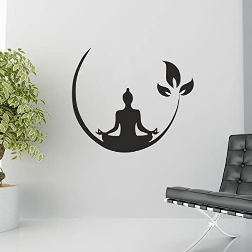 Image of Lord Buddha PVC Vinyl,Wall Sticker for Home Decor - Ideal for Living Room, Bedroom, Hall, Kids Room, Play Room (Size -45 cm x 45 cm) (Lord Buddha (60 x 53 cm))