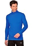 trigema herren rollkragen langarmshirt 602010 felpa, blu (electric blue 048), xxl uomo