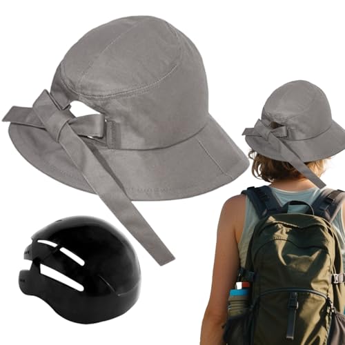 Casco de bicicleta con visera estilo sombrero unisex contra caídas e insolación
