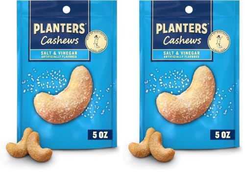 Image of PLANTERS Cashews Salt and Vinegar, 5oz Bag (Pack of 2)