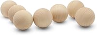 Vista 11 de Bolas de madera pequeñas de 1-3/4 pulgadas, paquete de 10 bolas de madera para manualidades y proyectos de bricolaje, bolas de madera de abedul