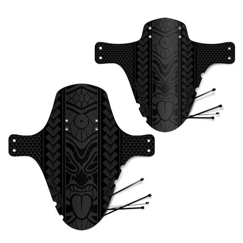 Riesel Design® MTB Mudguard Set (1 x kol:OSS + 1 x Schlamm:pe) inkl. Kabelbinder/Stylischer MTB Schmutzfänger/Mountainbike Schutzblech als Spritzschutz für alle Radgrößen