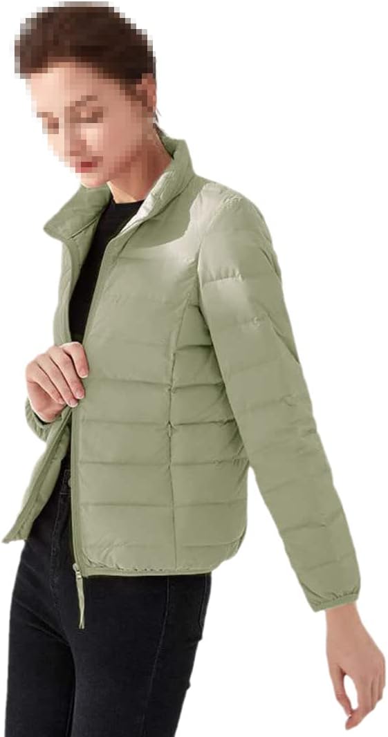 Pulcykp Ladies Autumn/Winter Ultra Light Matte Fabric Winter Down Jacket Duck Down Warm Parka Solid Color Seamless Jacket