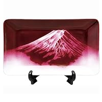 Amazon.co.jp: 七宝焼 飾皿 06 (赤富士) : ホーム＆キッチン