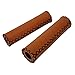 Price comparison product image Land-Haus-Shop® cycle grips leather look hand-stitched, faux leather, foam rubber, coating, bike grips, handle bar grips, retro look.