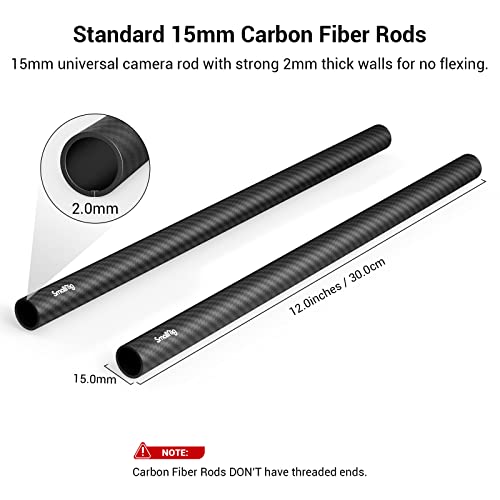 Smallrig RODS-851-30CM-2PCS 15Mm Carbon Fiber Rod thumb #1