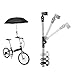Flexzion Porte-Parapluie pour Vélo, Support de Fixation Universel et Ajustable S'accrochant au Cadre-Mise en Place Facile, Longueur Ajustable, pour Vélo, Poussette, Chaise Roulante, Pièces Incluses