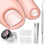 (60+2) Pack Ingrown Toenail Treatment, Include 60 PCS Ingrown Toenail Corrector Strips, Ingrown...