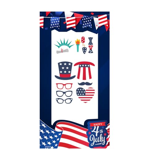 Cardboard People 4th of July Large Picture Frame Cardboard Cutout