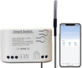 Smart Thermostat 1-Kanal WiFi + RF433 – Relais NO/NC, App-Steuerung TUYA Smart Life, mit externer Sonde