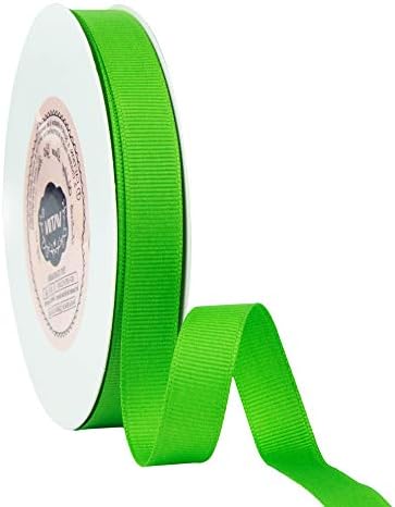 VATIN Solid 6mm Grosgrain Ribbon, 45 Metre, Black