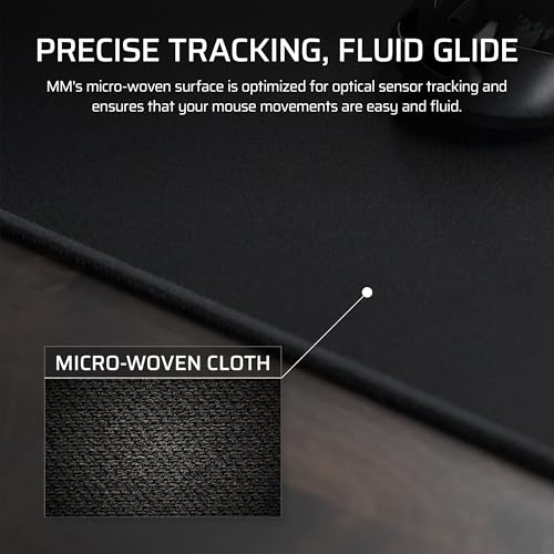 Image of Corsair MM Anti-Fray Cloth Gaming Mouse Pad - XXL (930 x 400mm), Precision Micro-Woven Surface, Non-Slip Natural Rubber Base, Stitched Edges - Black