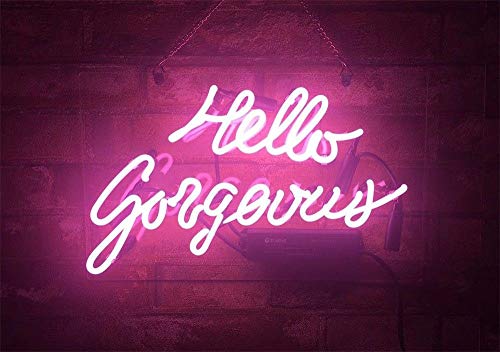 INXX NEON Hello Gorgeous Pink Handmade Display Beer Sign Wall Artwork Store Neon Light
