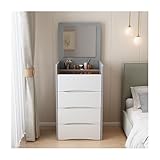 ◆ Estructura estable: Este moderno tocador multifonction está fabricado con tableros de madera ecológicos de alta calidad, con una superficie lisa y sólida, y una gran durabilidad. Su exqui