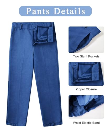 Image of Boys' Dress Pants Kids Wedding Suit Pants Boys School Uniform Pants Trousers for Golf Play & Outdoor Adjust Waist