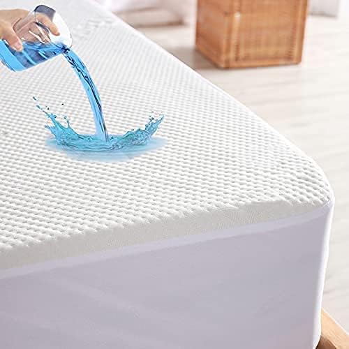 Kuzmaly Waterproof Mattress Protector Ultra Soft Breathable 3D Air Bamboo Material Bed Mattress Pad Protector Cover Quilted, Fitted 8-18 inch Deep Pocket(King)
