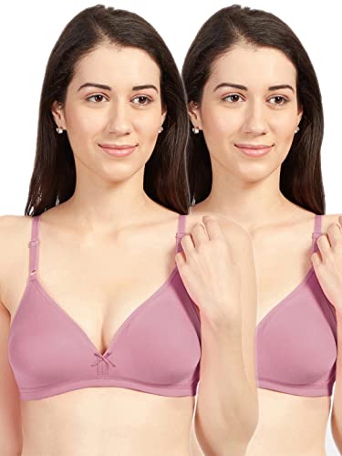 Image of SONARI Omania Womens Non-Padded Cotton Polyester Bras - Solid, Non-Wired, Medium Coverage, Hand Washable (Pack of 2)