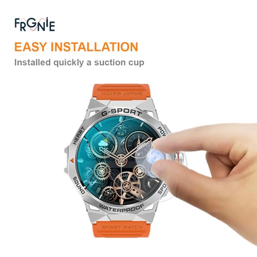 Lot de 3 Films de Protection d'écran compatibles avec la Montre Intelligente FEELNEVER 2024 New EF3 1,43" (Lot de 3) en Verre 9H Compatible avec FOXBOX, LIGE, ESFOE EF3 Military Smartwatch Men – Image 5