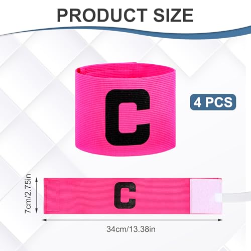 image for SynHHergyx 4PCS Pink Nylon Elastic Protective Arm Badge, Captain Arm B