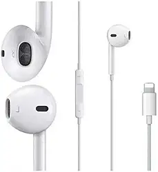 Fone de Ouvido com Fio iphone com Microfone e Controle de Volume Som Estéreo Design Ergonômico Compatível com iPhone e iPad