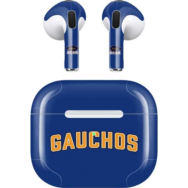 Skinit Decal Audio Skin Compatible with Apple AirPods (3rd Gen, 2021) - Officially Licensed Santa Barbara Gauchos Design