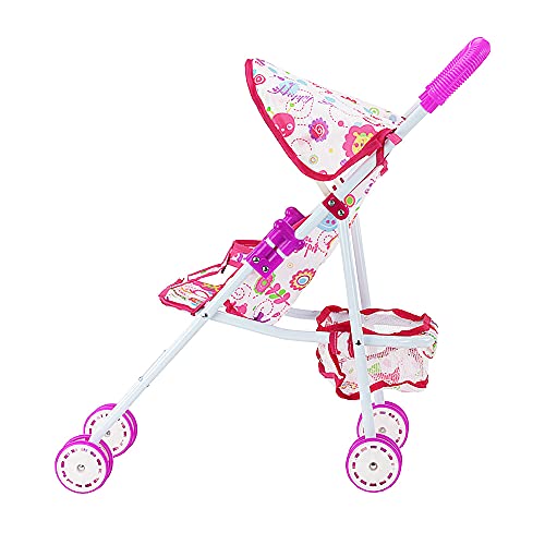 Carrinho de Boneca Infantil Dobrável Bichinhos ou Flores - BBR Toys (Bichinhos)