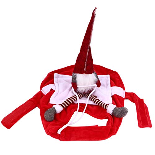 STOBOK Cão Natal Trajes Pet Cão Santa Claus Equitação Traje Pet Natal Grande Cão Roupas Roupa Estilo