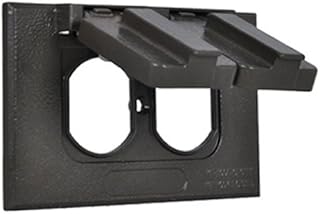 Master Electrician 1C-DH-AL-BR Weatherproof Horizontal Single Gang Flip Cover