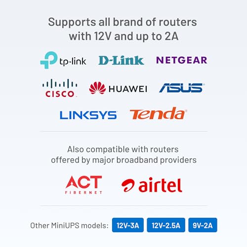 Cuzor Mini UPS for 12V WiFi Router | Backup up to 5 Hours | 2x2900 mAh Battery | Power Backup for WiFi Router | ups for uninterrupted Wi-Fi|... - Image 4