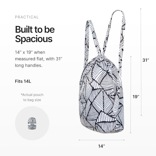 Image of Nanobag Pack 14L Packable Foldable Drawstring Backpack For Men & Women | 0.95 oz Portable Collapsible Pocket-Sized for Everyday Use, Hiking & Travel