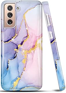 luolnh Galaxy S21 Case,Samsung Galaxy S21 Case Marble Brilliant Cute Design Shockproof Flexible Soft Silicone Rubber TPU Bumper Cover Skin Phone Case for Samsung Galaxy S21 5G 6.2 Inch-Abstract Mint