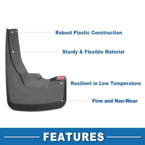 Image of Mud Flap Splash Guard with Mount Accessories Front & Rear Side Mud Guard for Dodge for Ram 1500 2019-2024 (Set of 4)