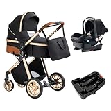 baby stroller 3 in 1 travel system,Adjustablestroller and Seat accessories combo set, One click folding